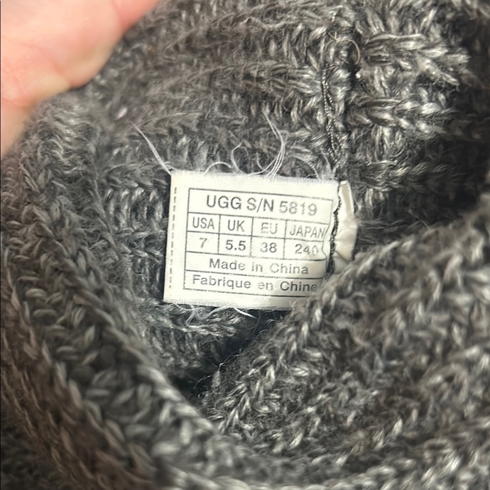 UGG Gray Cozy Knit Boots - Picture 3 of 3